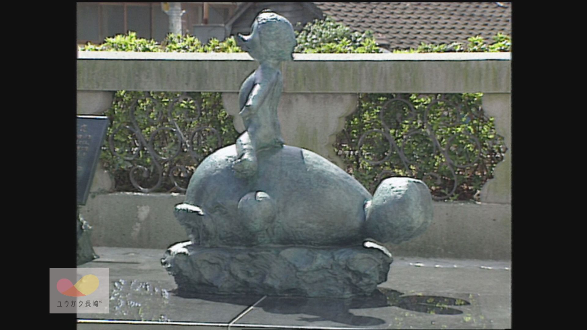 「子クジラに乗ったカッパ像」除幕～治水の願い込め中島川沿いに設置　イメージ